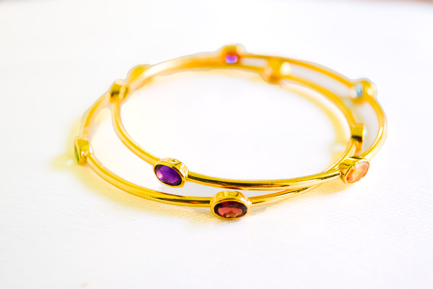 Semi Precious Gemstone Louella Bangle - CLJ323