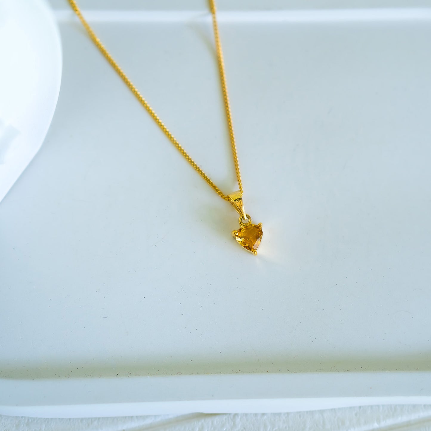 Handmade Sterling Silver Citrine Carla Necklace - CLJ584C