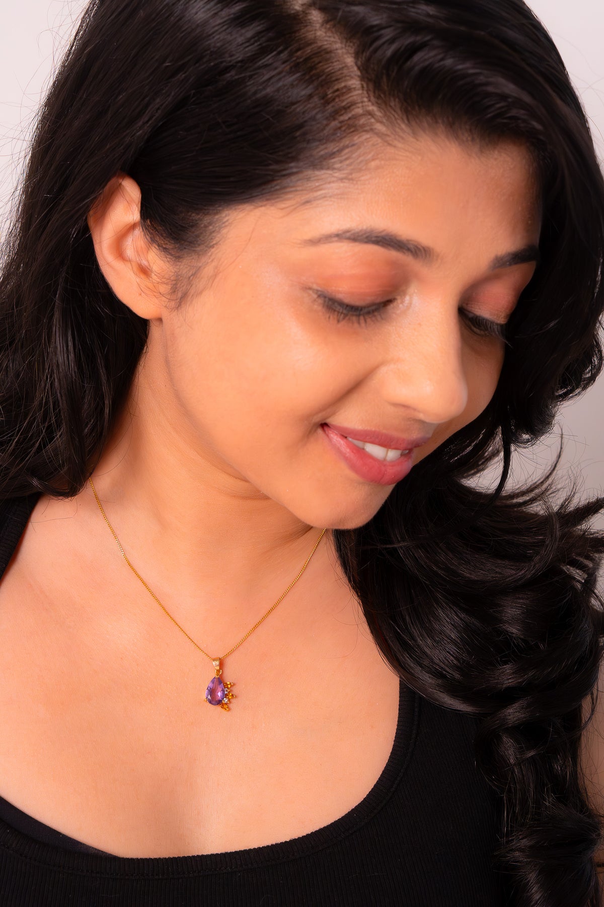 Amethyst, Citrine & White Topaz Iria Necklace - CLJ885