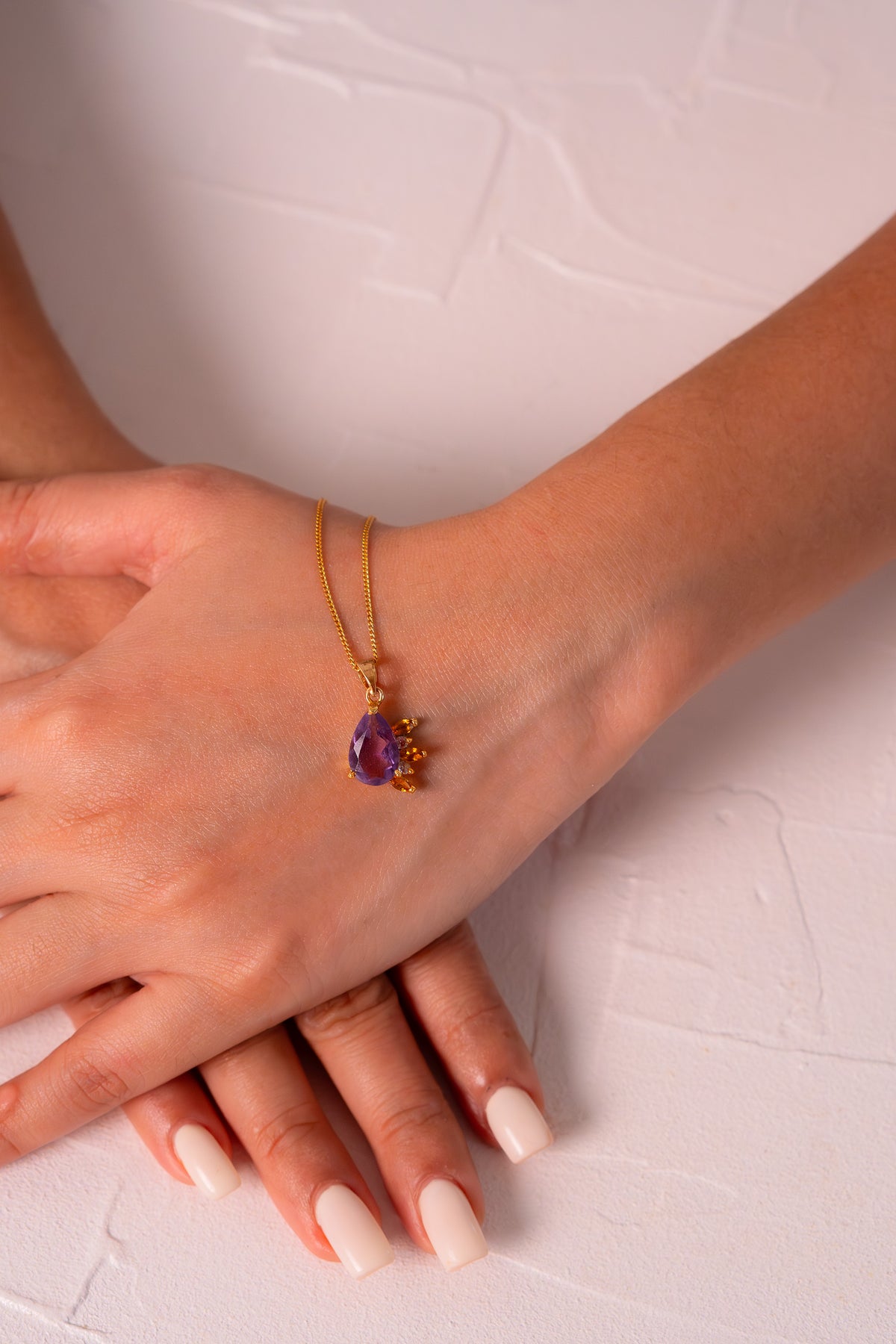 Amethyst, Citrine & White Topaz Iria Necklace - CLJ885