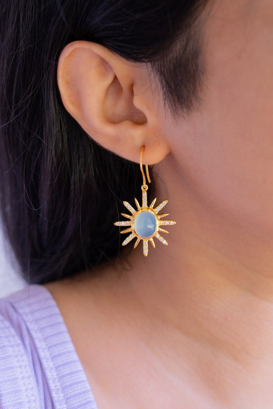 Blue Chalcedony Sophia Earrings - CLJ276E