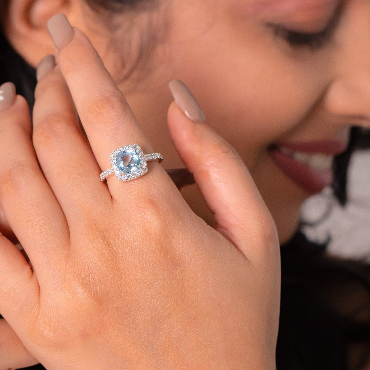 Blue Topaz Elise Ring - CLJ509B