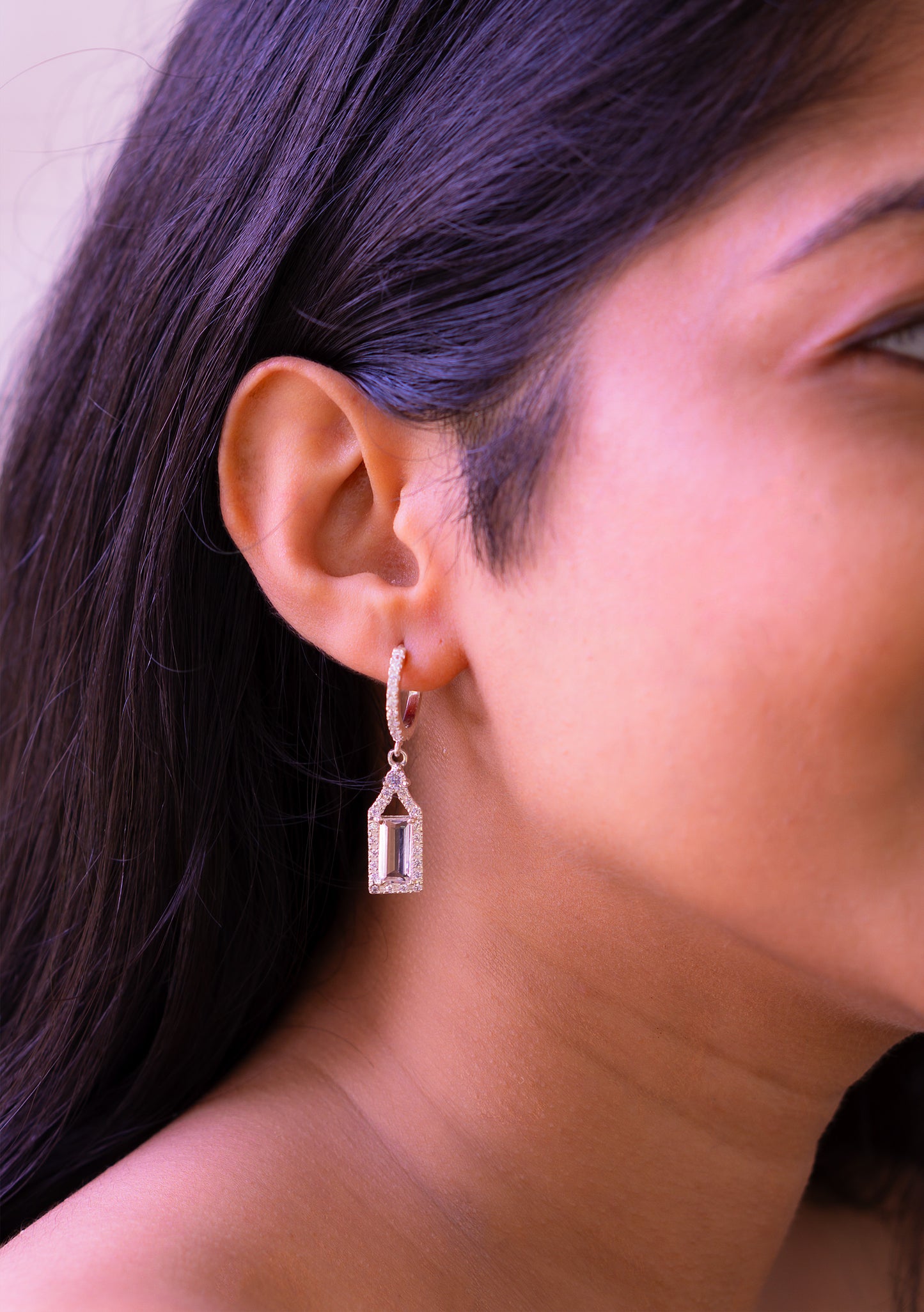 White Topaz Cassandra Earrings - CLJ638