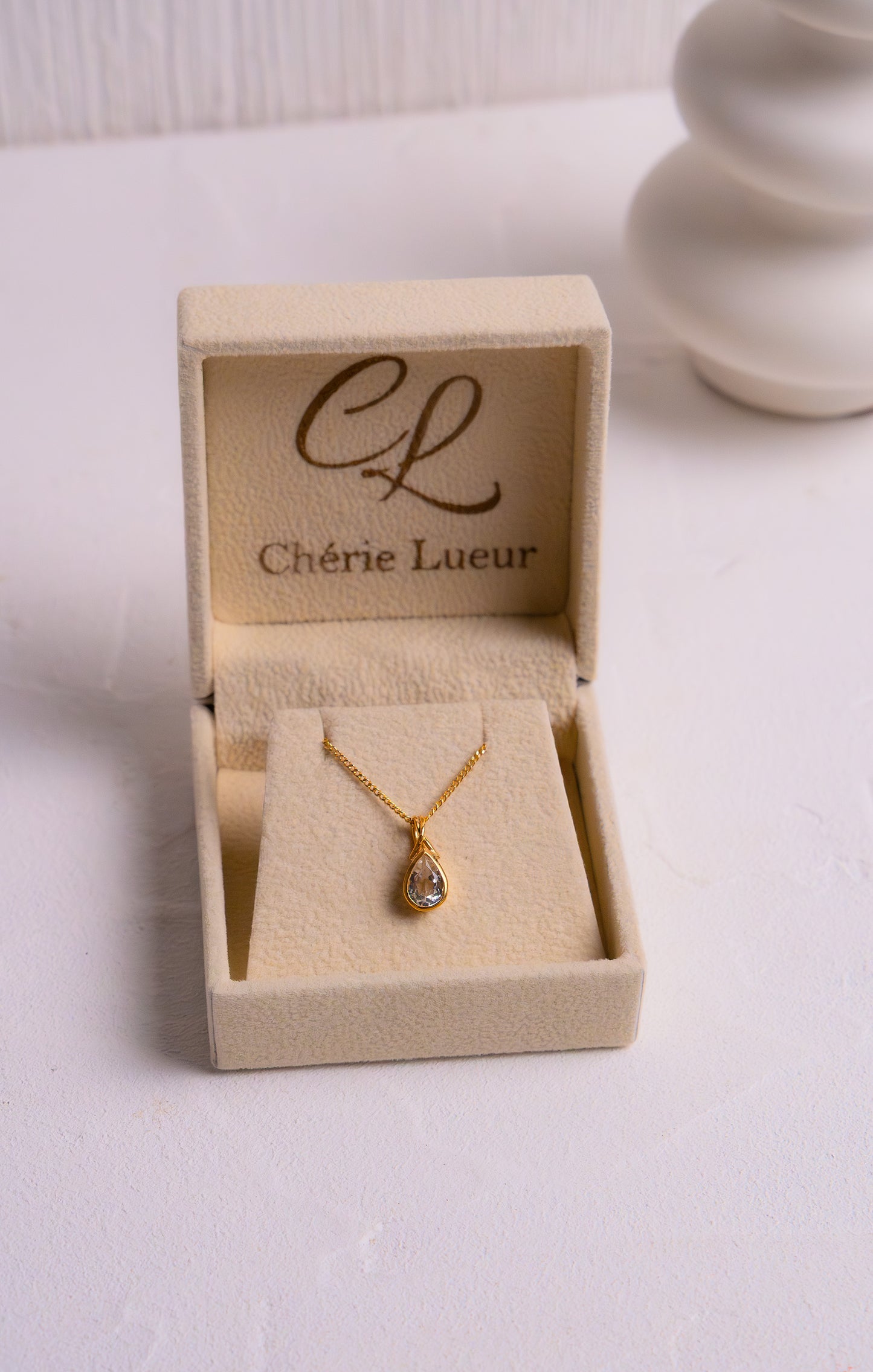 White Topaz Kiandra Necklace - CLJ909W