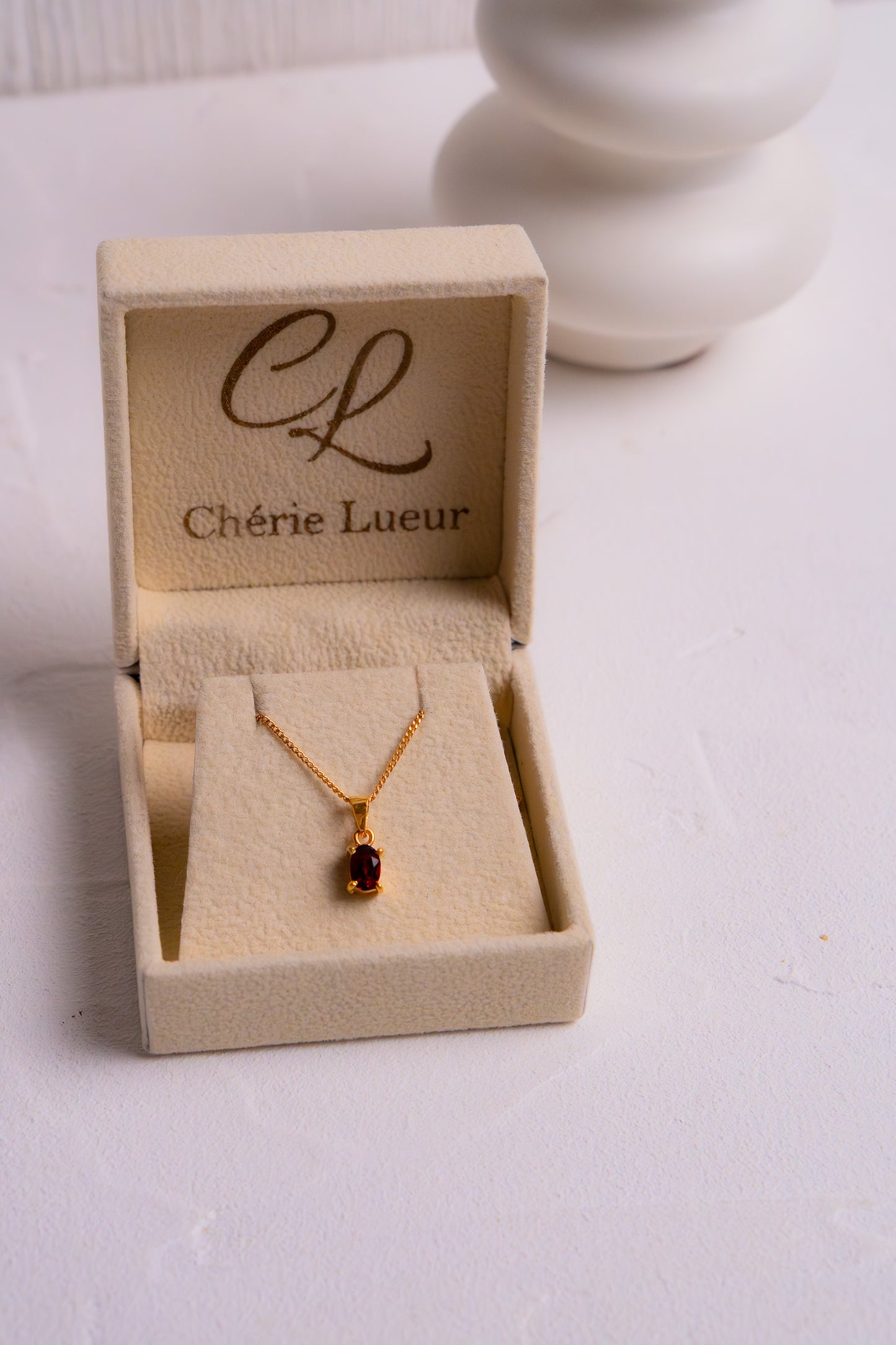 Garnet Zorya Necklace - CLJ749G