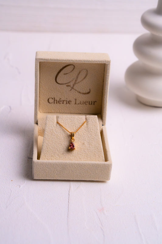 Pink Tourmaline Adoline Necklace - CLJ538N