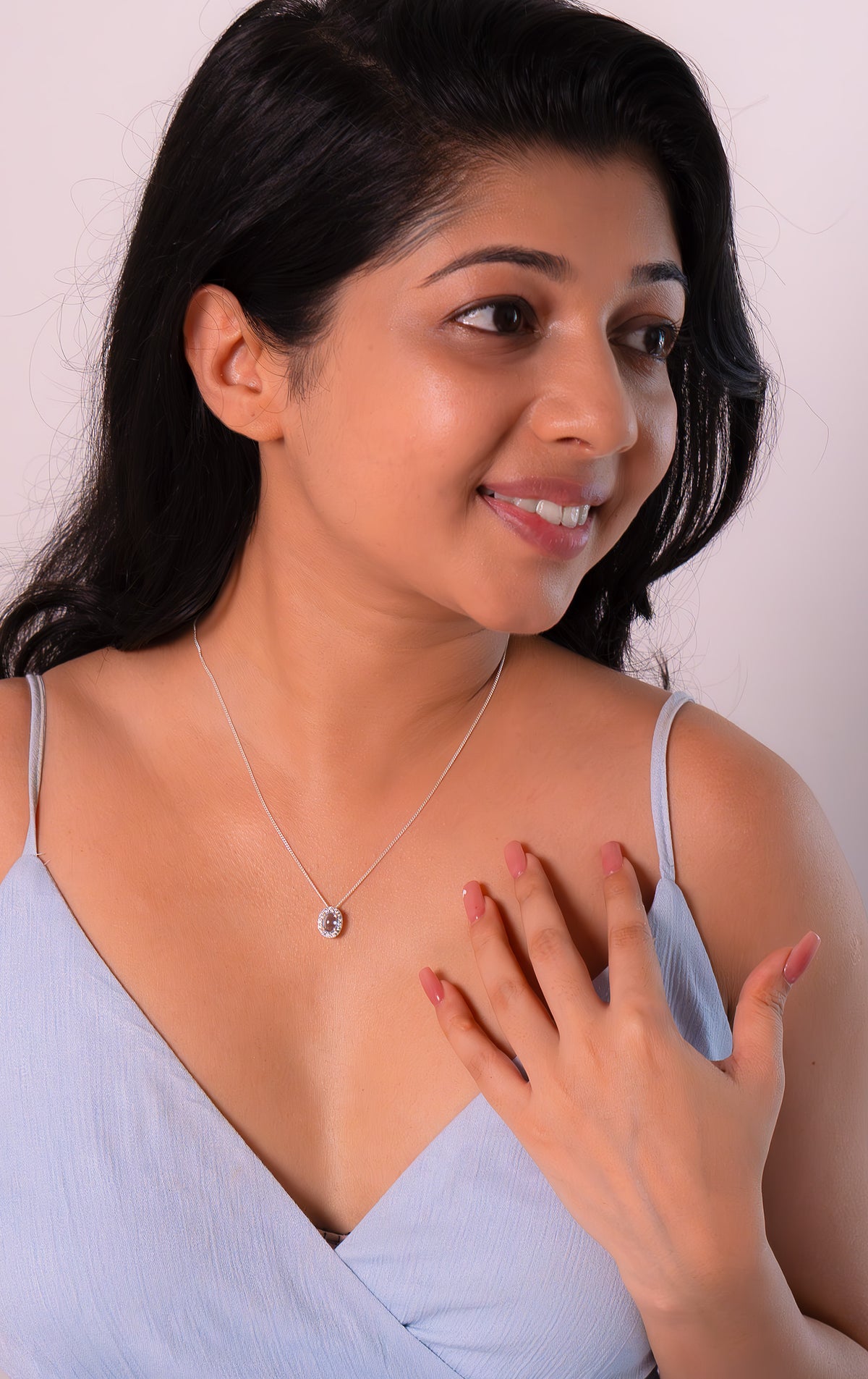 Blue Topaz Adelya Necklace - CLJ533B