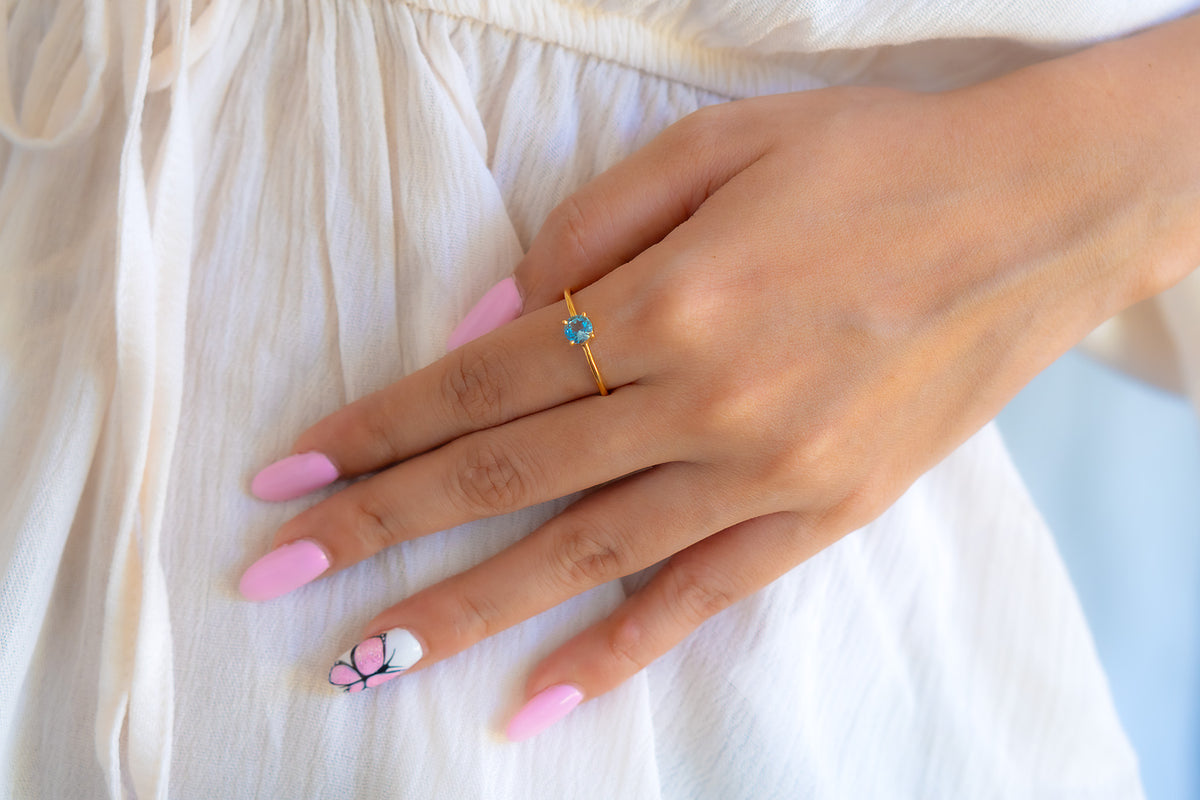 Blue Topaz Nina Ring - CLJ575