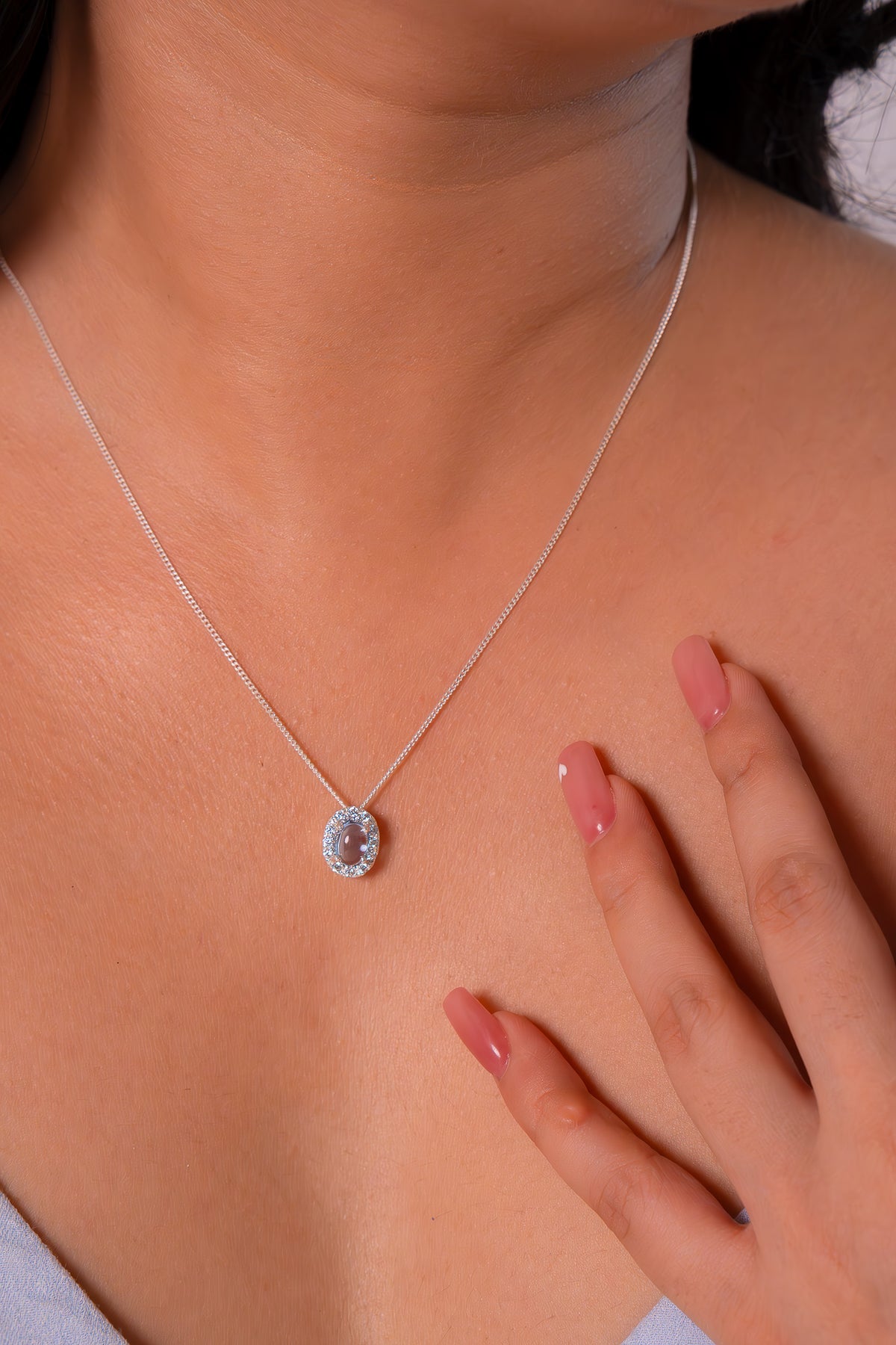 Blue Topaz Adelya Necklace - CLJ533B