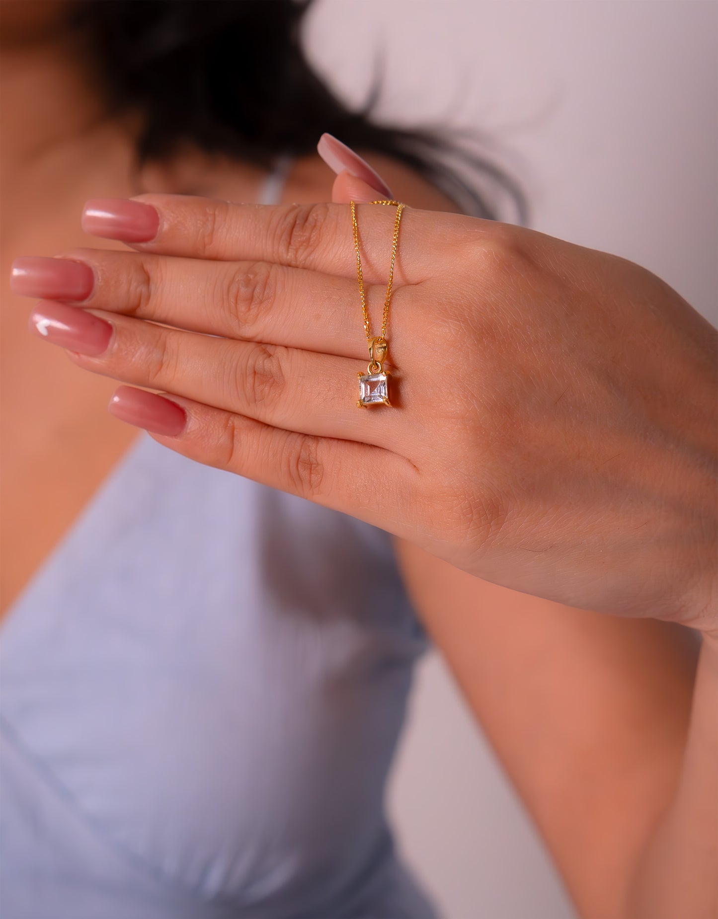 White Topaz Verena Necklace - CLJ748W