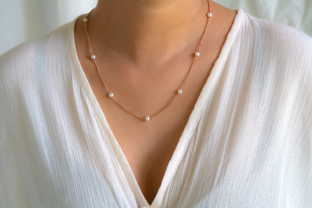 Cultured Pearl Aylin Necklace - CLJ586