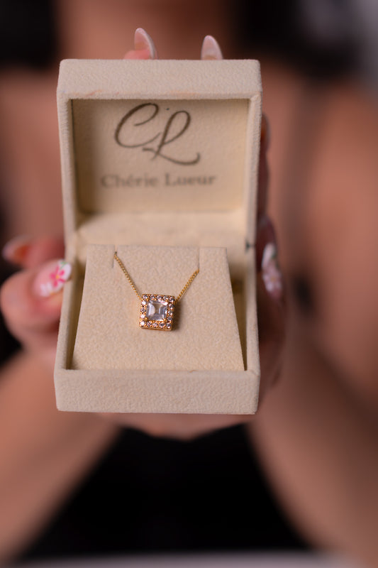 White Topaz Frost Necklace - CLJ328