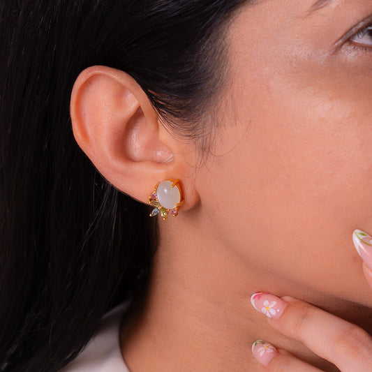 Moonstone, Peridot, Blue Topaz, Pink Tourmaline Lana Earrings - CLJ902E