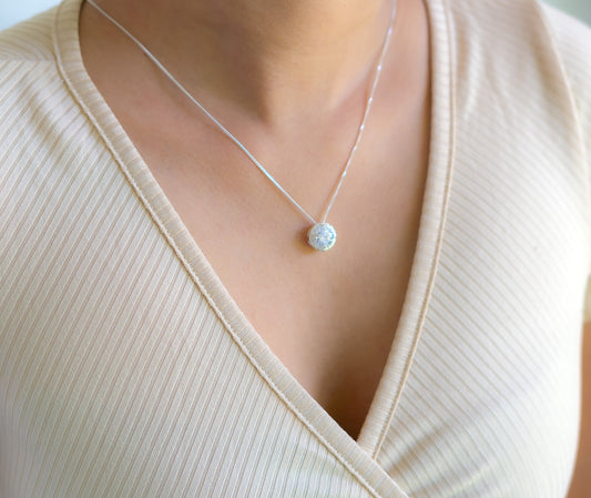 Handmade Sterling Silver American Diamonds Icefall Necklace - CLJ591