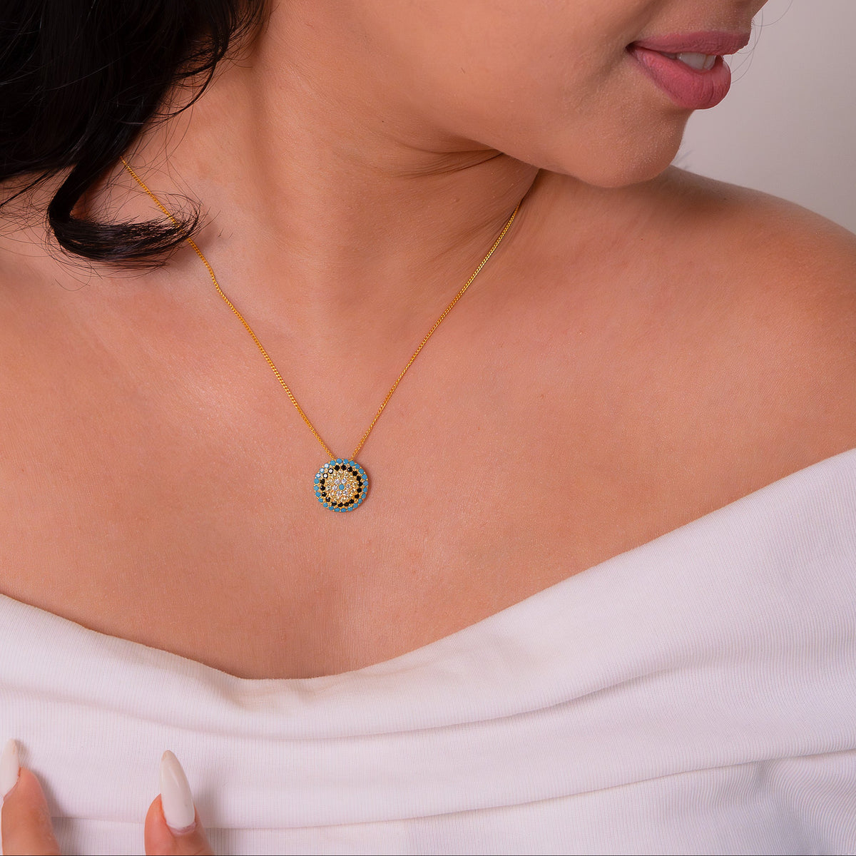 Mystic Gaze Evil Eye Necklace - CLJ450
