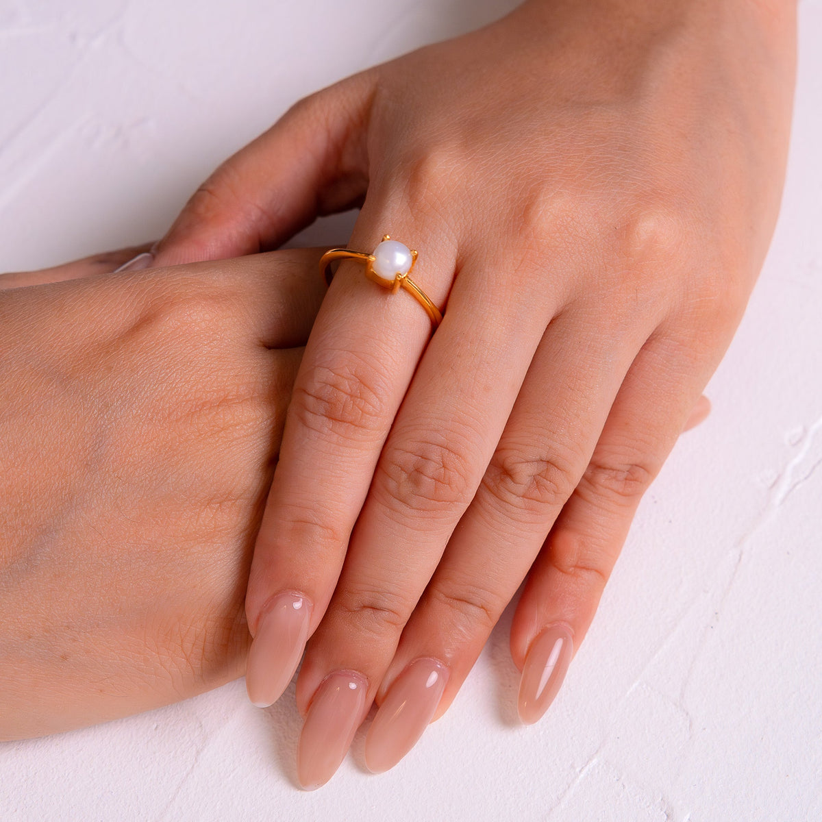 Handmade Sterling Silver Cultured Pearl Daisy Ring - CLJ012