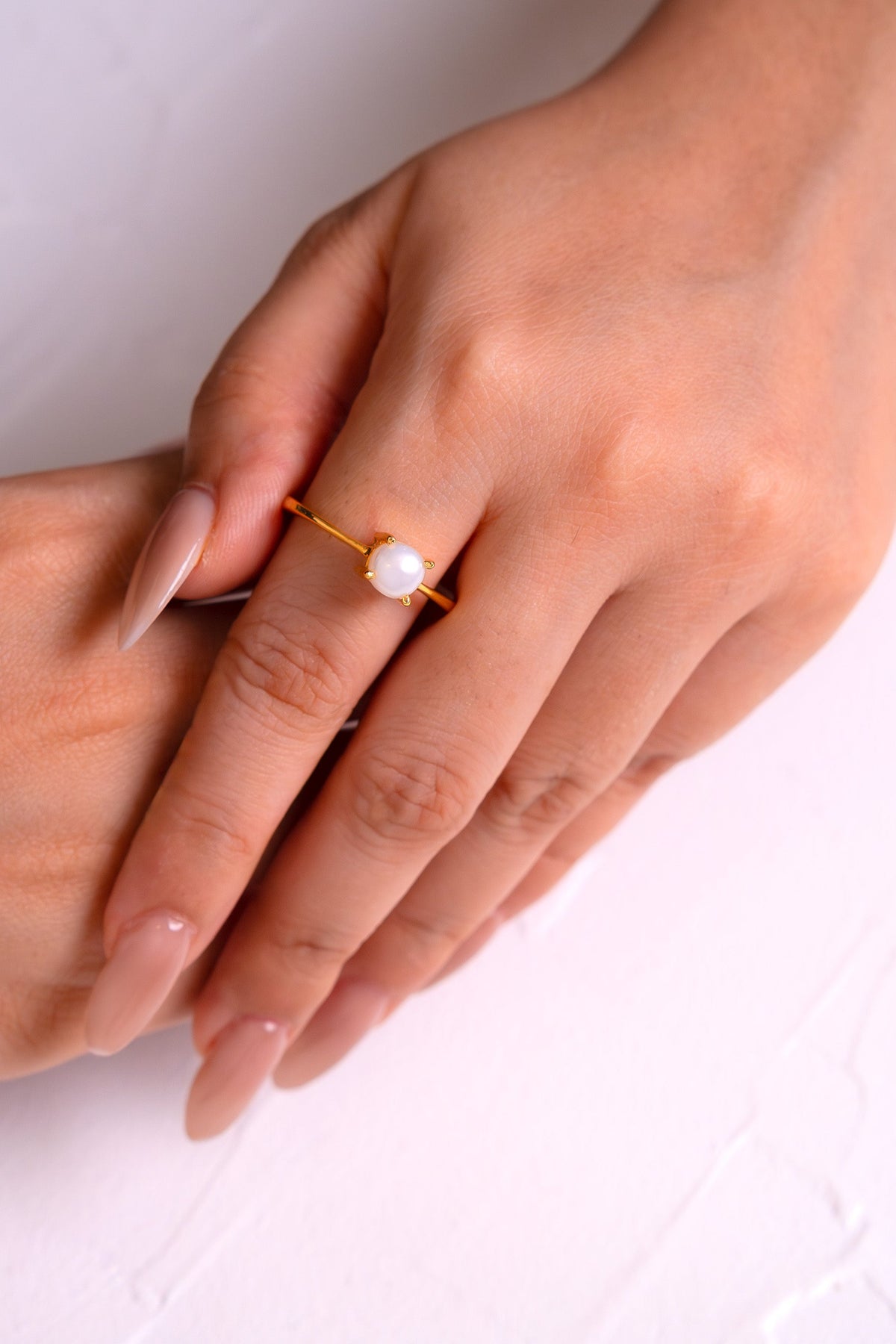 Handmade Sterling Silver Cultured Pearl Daisy Ring - CLJ012