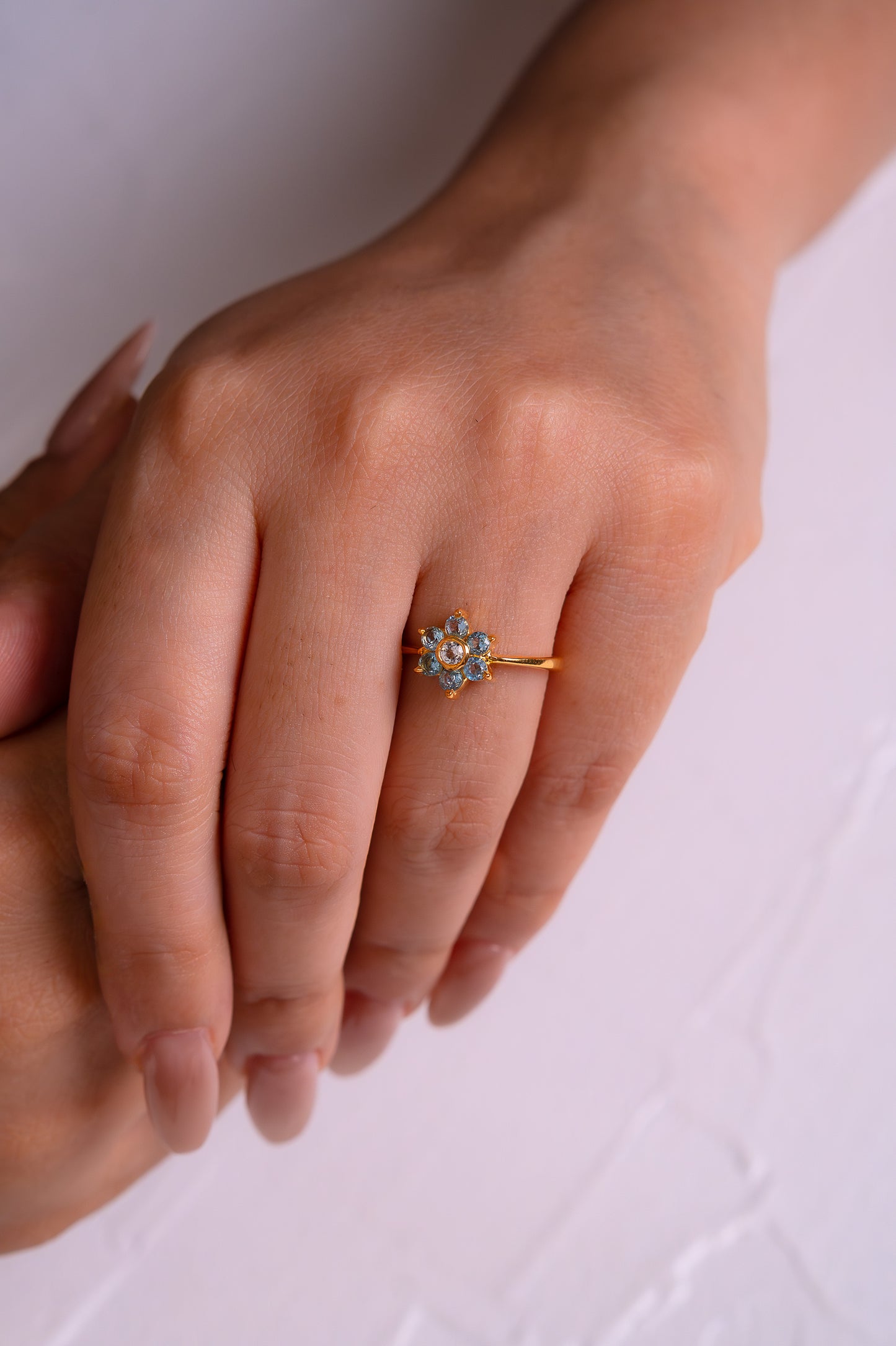 Handmade Sterling Silver Blue Topaz Abigail Ring - CLJ332