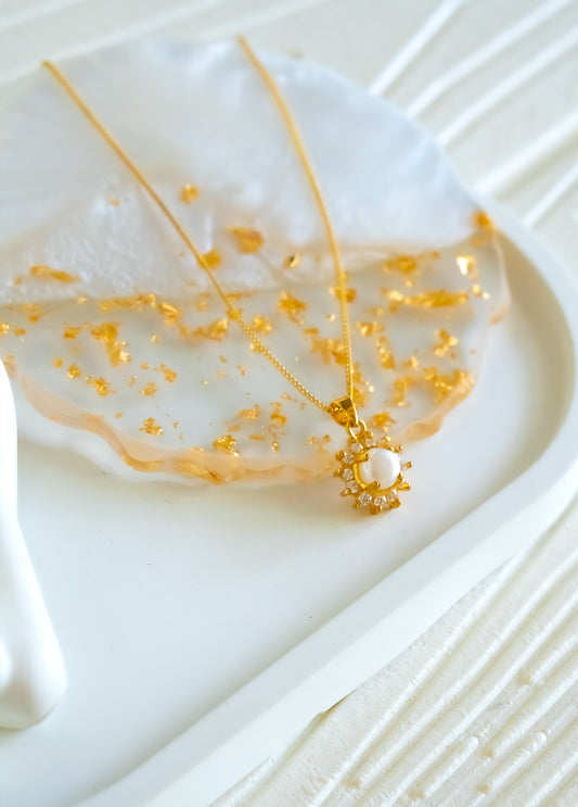 Cultured Pearl Hazel Necklace- CLJ420N