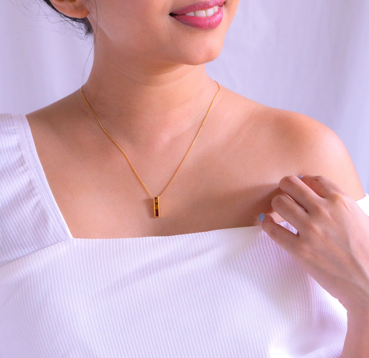 Garnet, Citrine Arabella Necklace - CLJ697GC