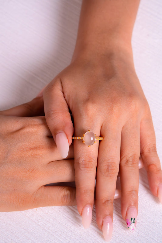 Rose Quartz Hazel Ring - CLJ231
