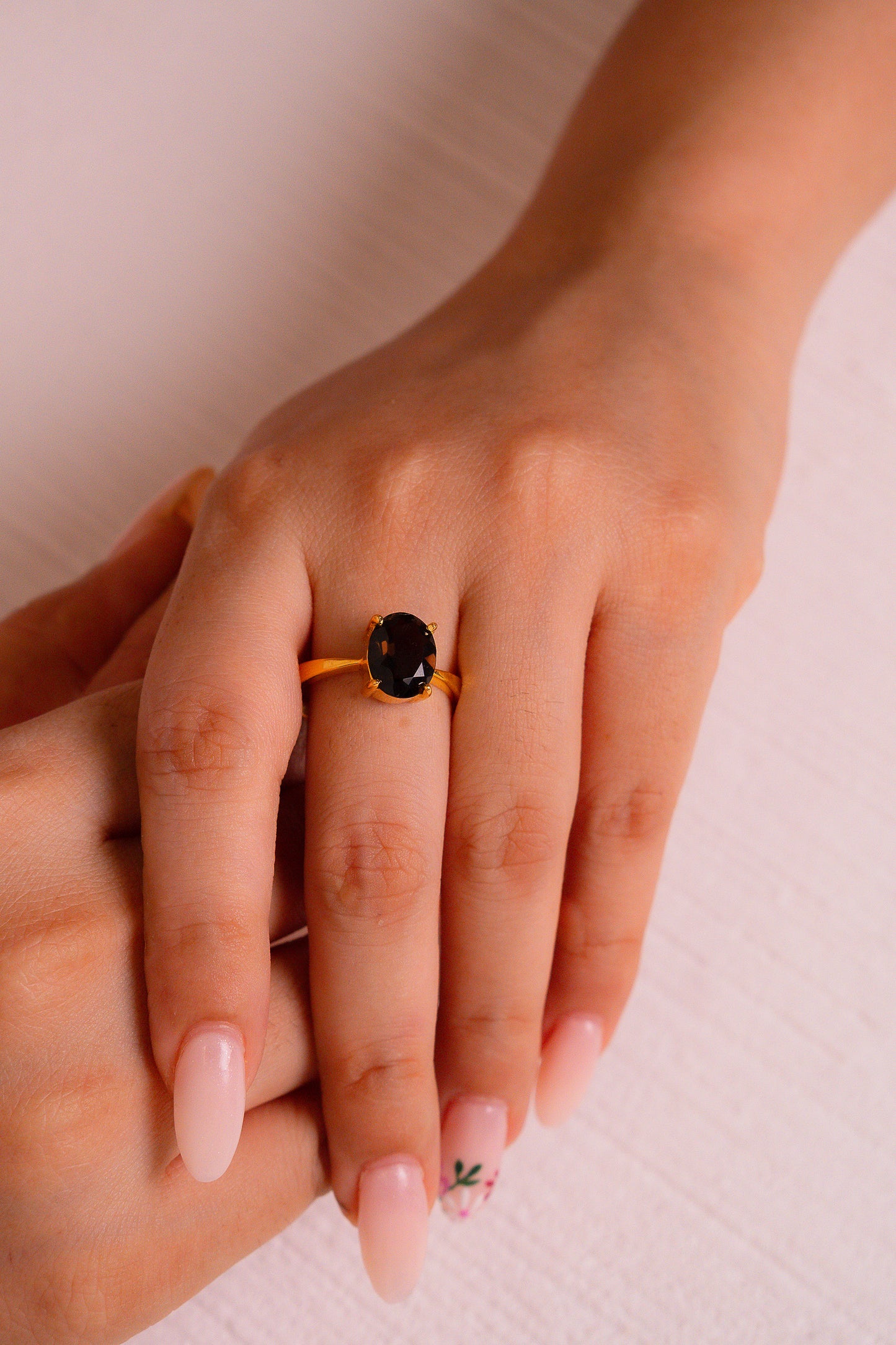 Brown Quartz Ivy Ring - CLJ376