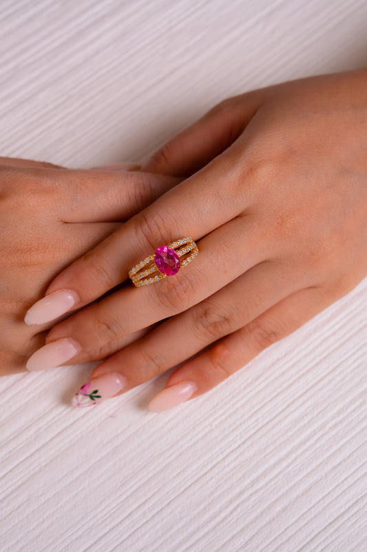 Pink Topaz Ophelia Ring - CLJ621P