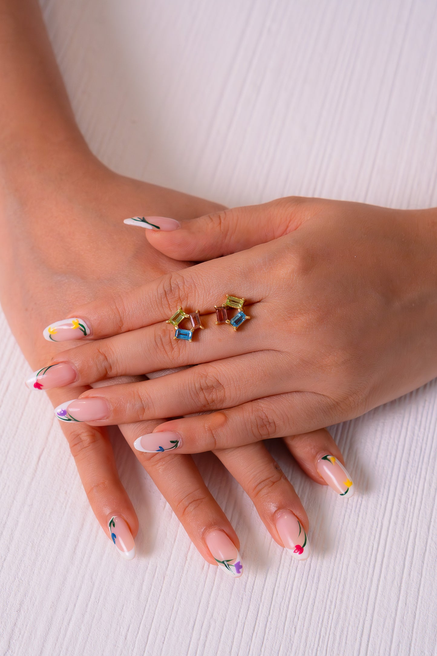 Peridot, Blue Topaz & Tourmaline Avie Earrings - CLJ830