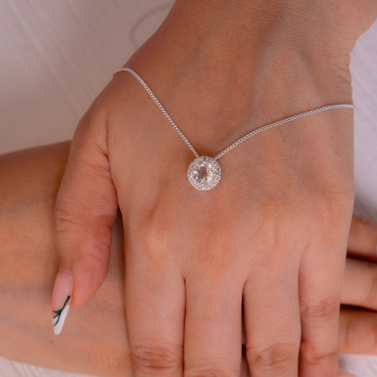 White Topaz Hazel Necklace - CLJ329W