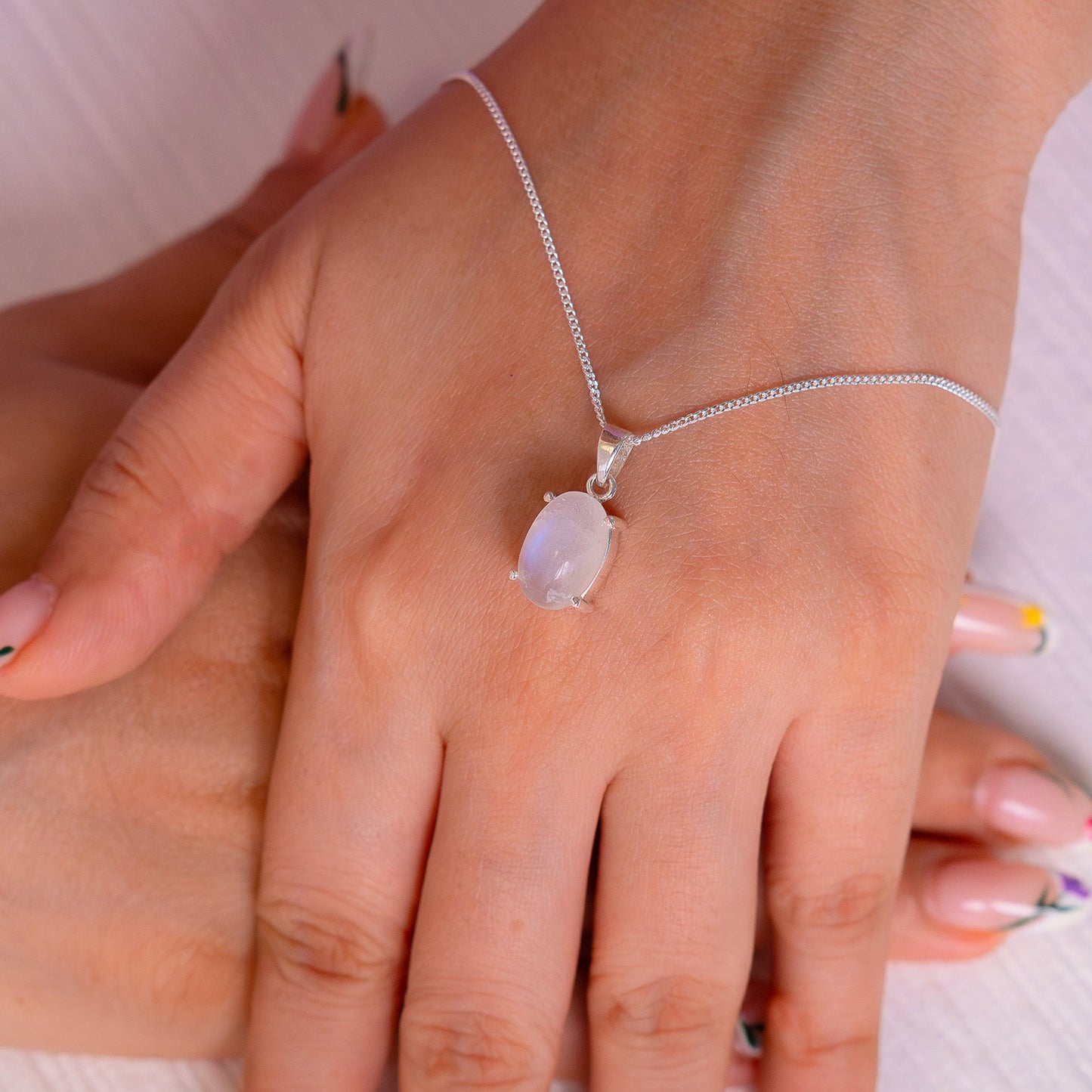 Blue Moonstone Faeriel Necklace - CLJ827