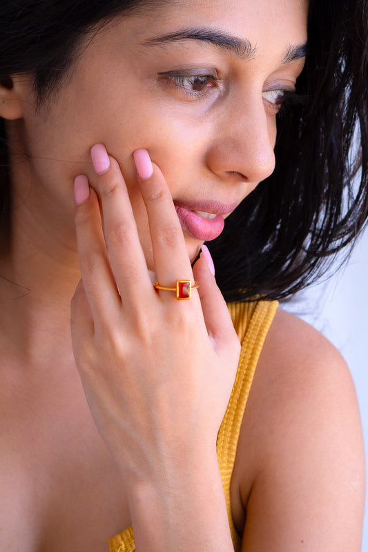 Carnelian Emma Ring - CLJ558