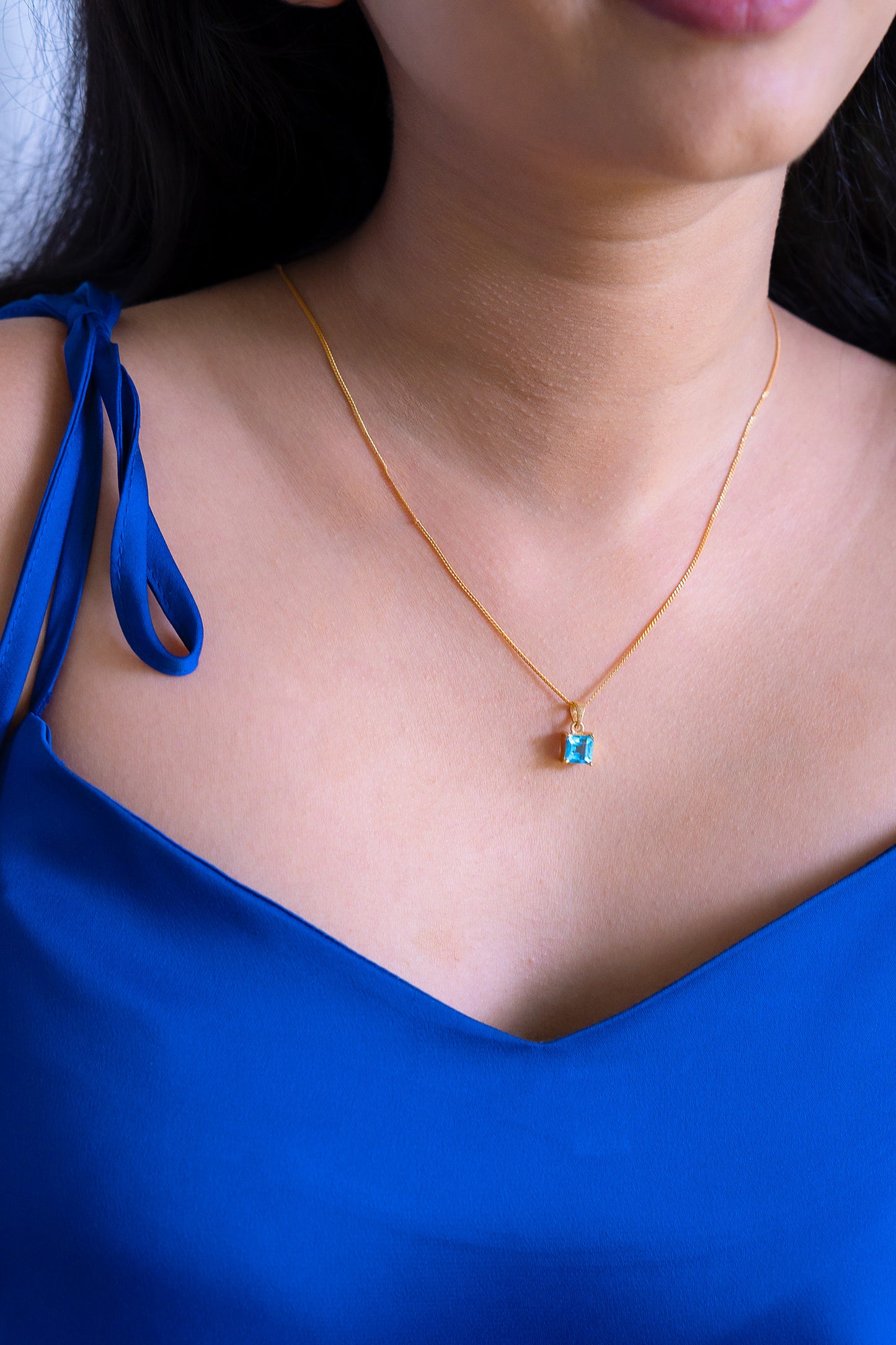 Blue Topaz Ivyana Necklace - CLJ589B