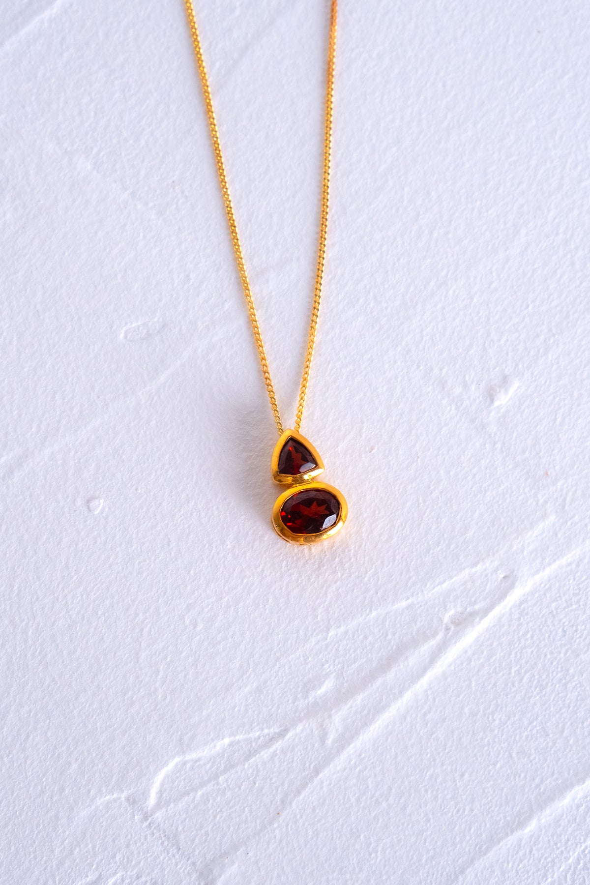 Handmade Garnet Olina Convertible Necklace - CLJ708G