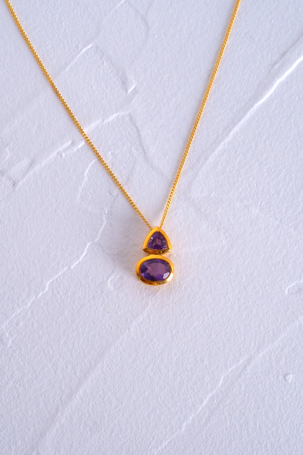 Handmade Amethyst Olina Convertible Necklace - CLJ708A