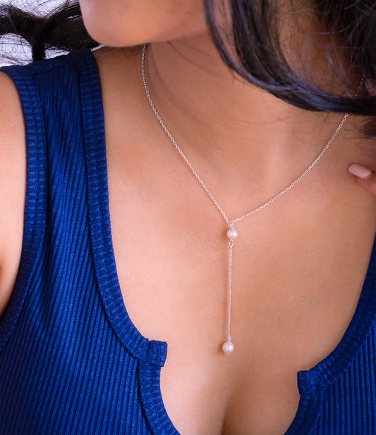 Cultured Pearl Raava Necklace - CLJ632