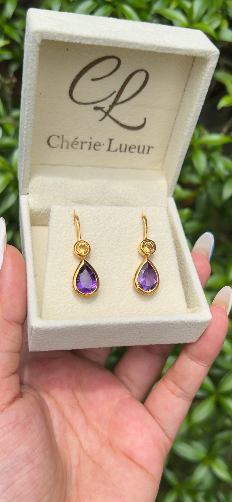 Amethyst & Citrine Katrina Earrings - CLJ795