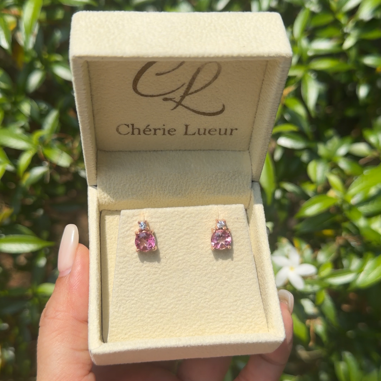 Pink Topaz Kai Earrings - CLJ938E