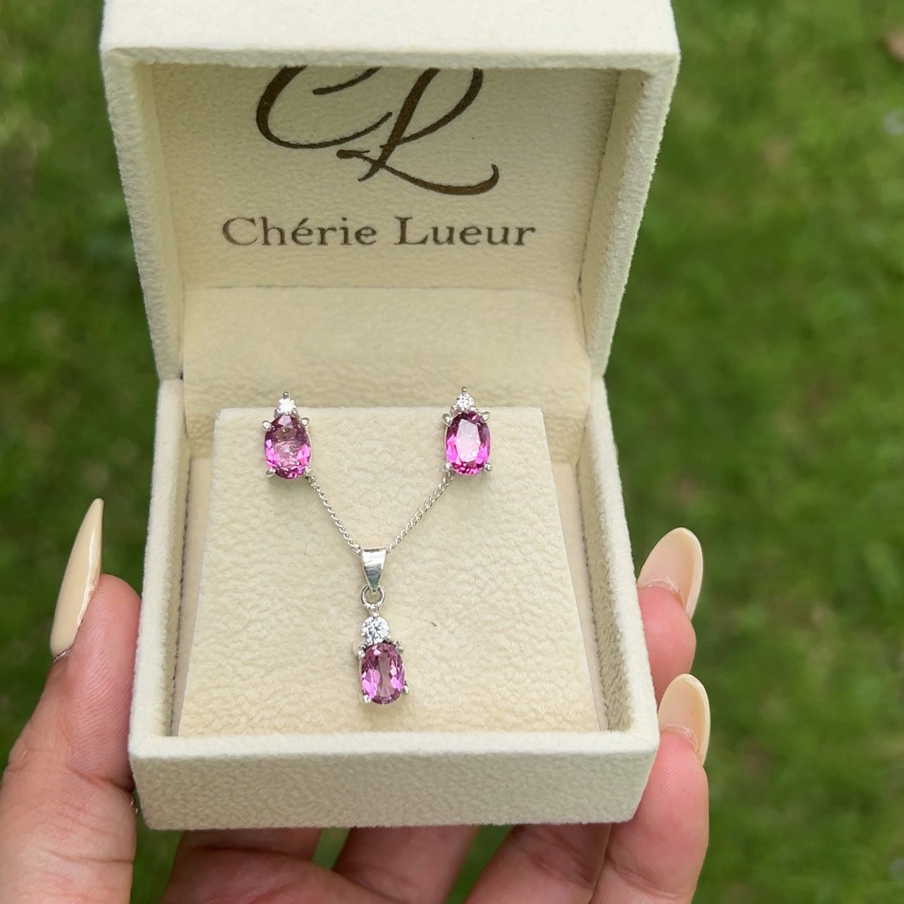 Pink Topaz Leah Set - CLJ233PT