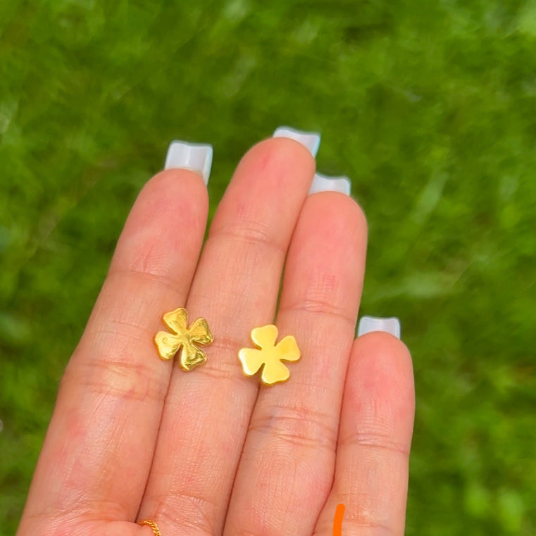 Handmade Sterling Silver Clover Celia Earrings - CLJ641E