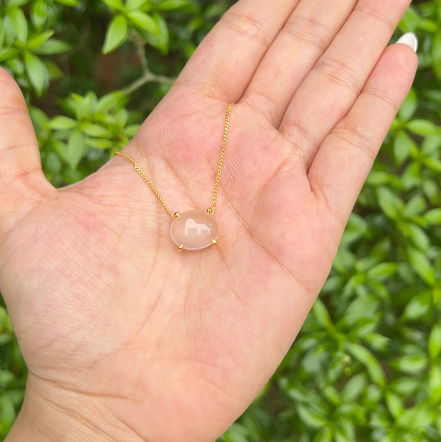 Rose Quartz Everly Convertible Necklace - CLJ357