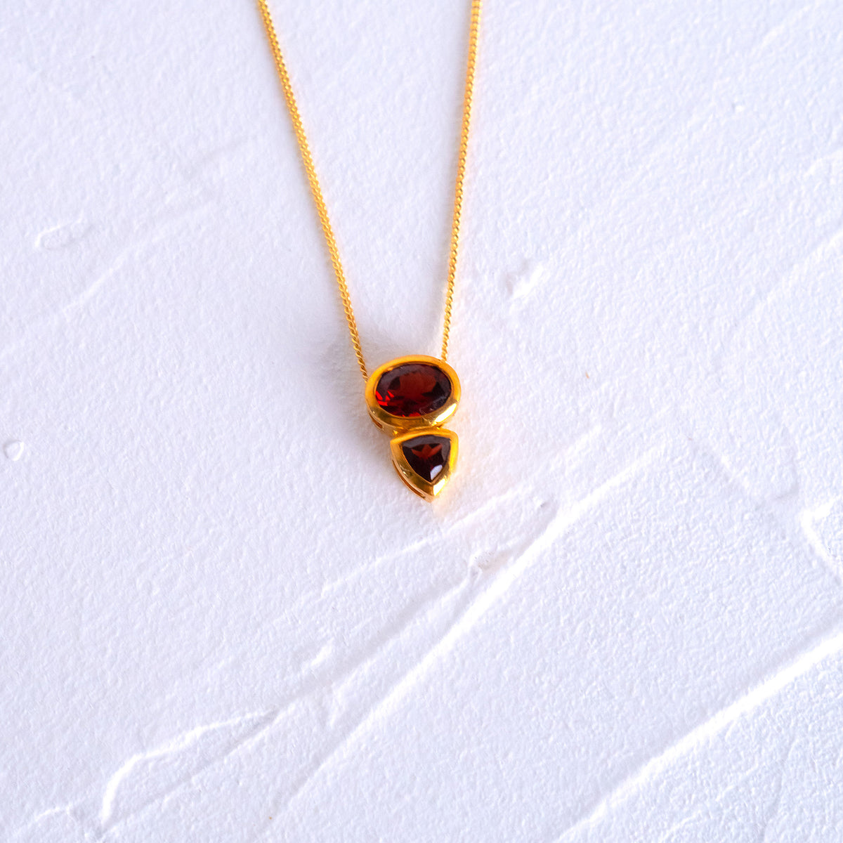 Handmade Garnet Olina Convertible Necklace - CLJ708G