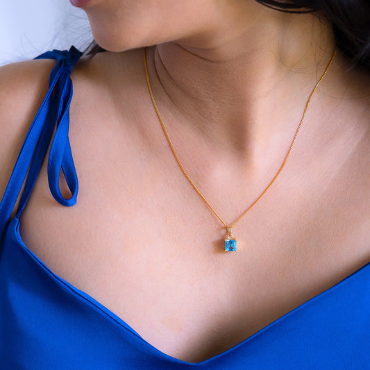 Blue Topaz Ivyana Necklace - CLJ589B
