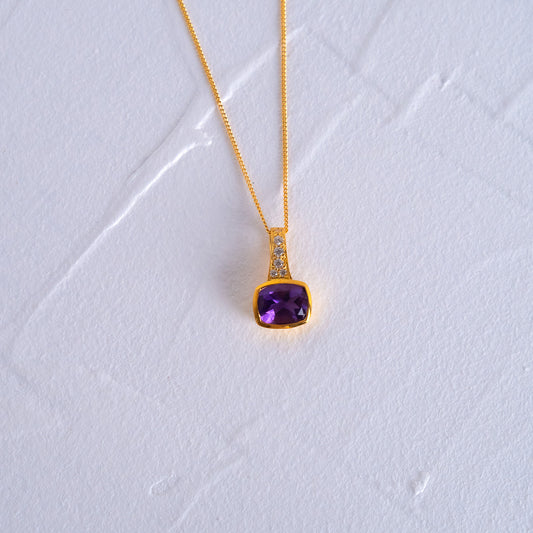 Handmade Amethyst Eudora Necklace - CLJ706A