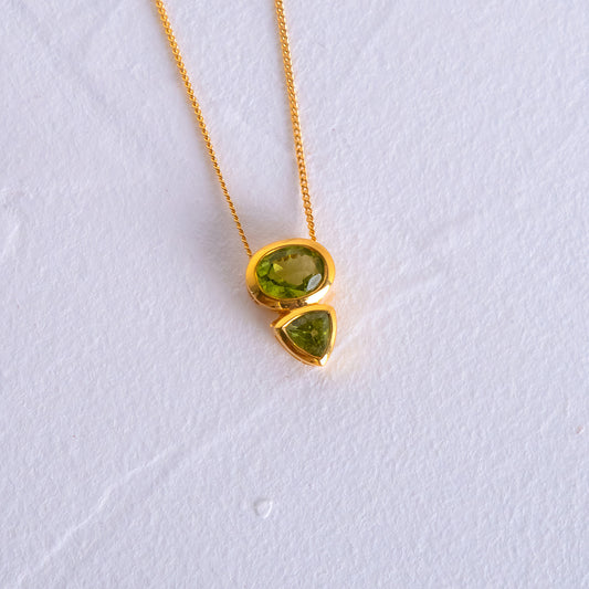 Handmade Peridot Olina Convertible Necklace - CLJ708P