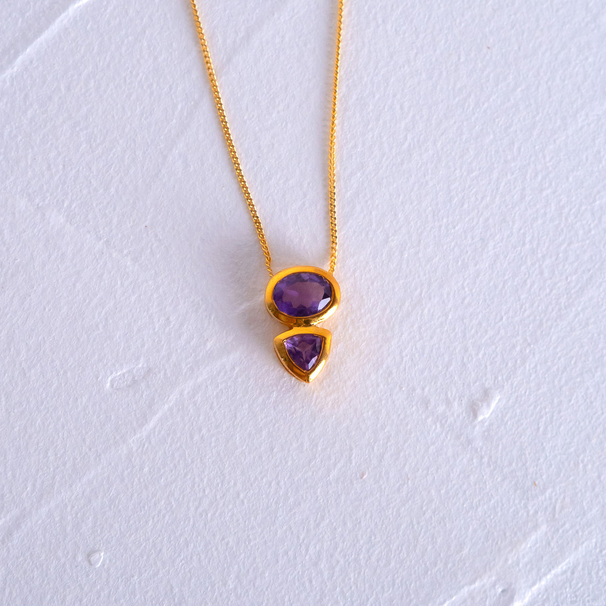 Handmade Amethyst Olina Convertible Necklace - CLJ708A