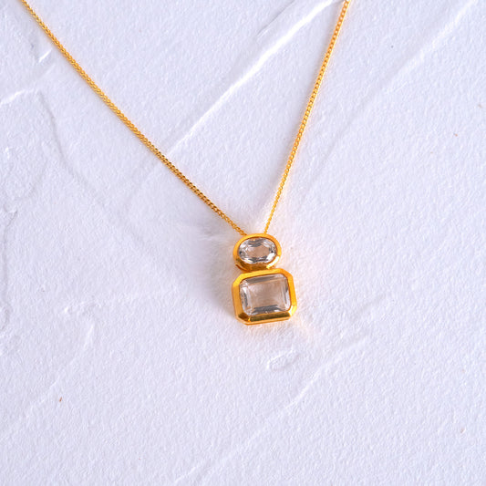 Handmade White Topaz Rowena Convertible Necklace - CLJ707W
