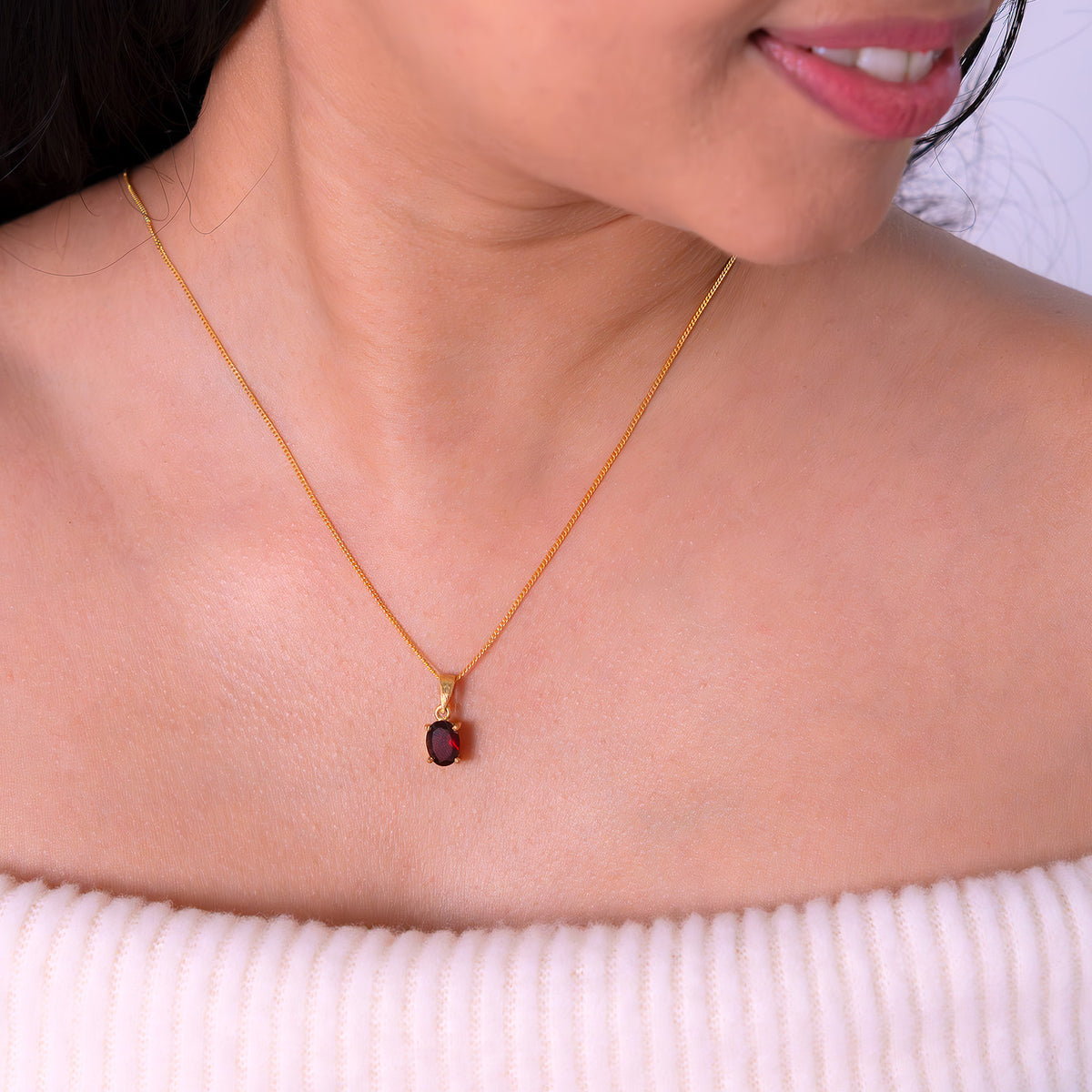 Garnet McKay Necklace - CLJ620G