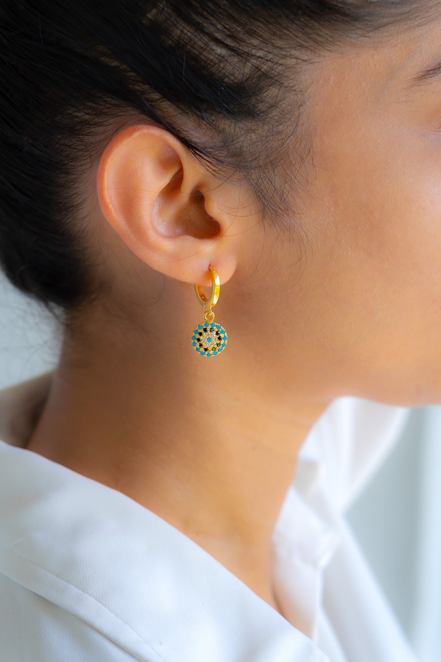 Mystic Gaze Evil Eye Earrings - CLJ491E