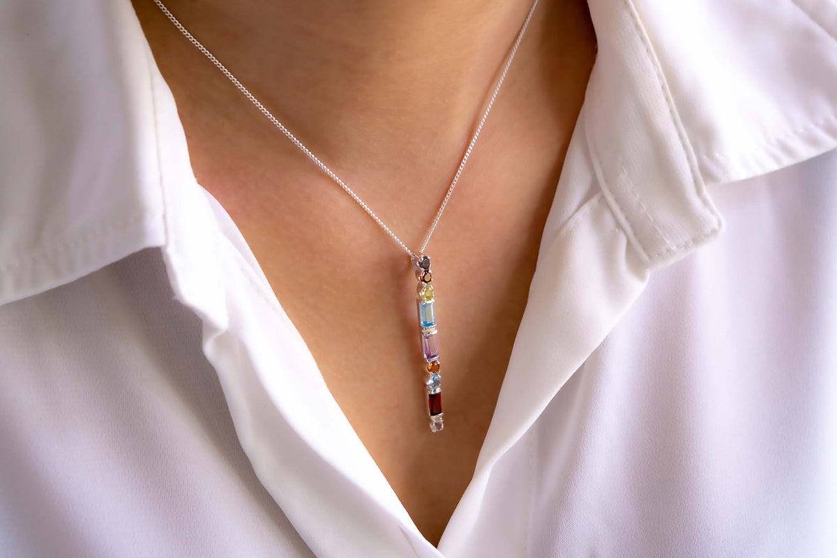 Julianna Semi Precious Gemstone Necklace - CLJ416
