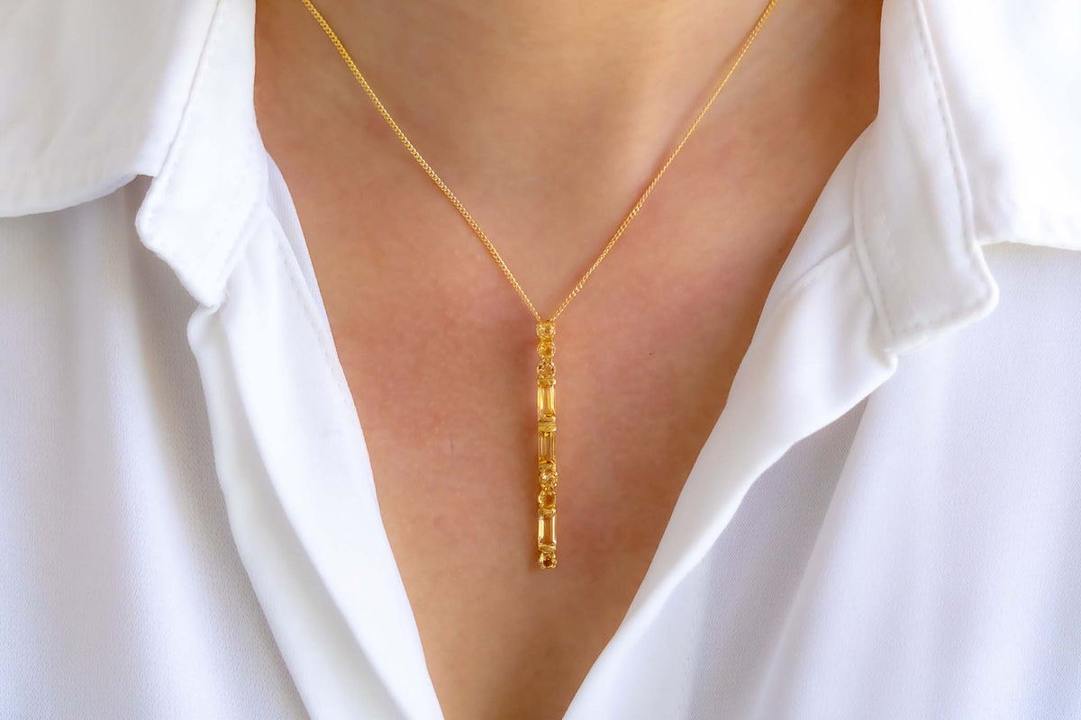 Citrine Julianna Necklace - CLJ415